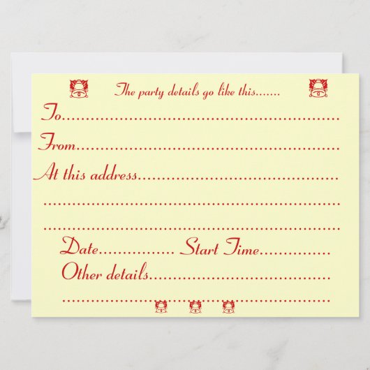 sneeuwscène rond kerst kaart (Achterkant)