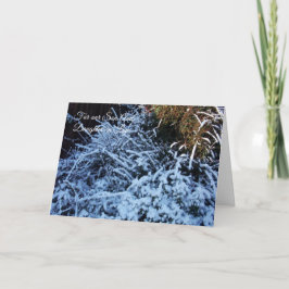 Sneeuwscene Son en schoondochter-in-law Kerstmis Feestdagen Kaart