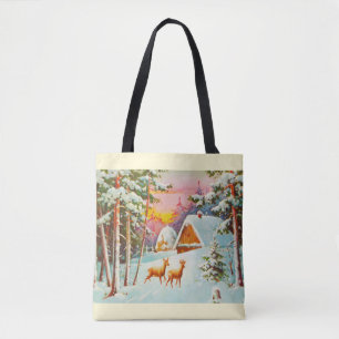sneeuwscène tote bag