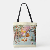 sneeuwscène tote bag (Achterkant)