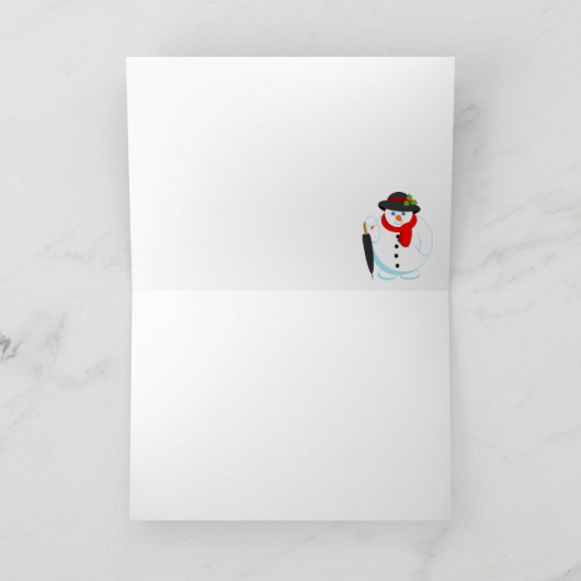 Sneeuwscène van Sinterklaas en Rudolph schaatsen, Feestdagen Kaart (Binnen)