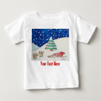 Sneeuwscène voor rendieren met slee en boom