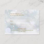 Sneeuwscène voor vakantiebedrijf kortingskaartje (Achterkant)