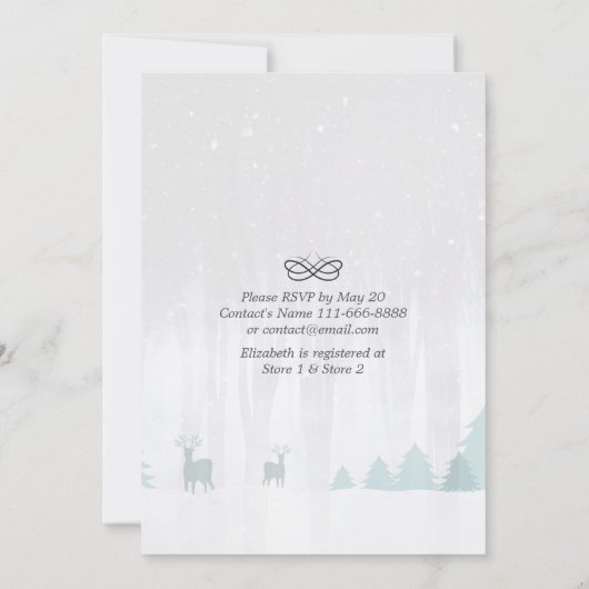 Sneeuwscene Vrijgezellenfeest Winter Weddenschap Kaart (Achterkant)