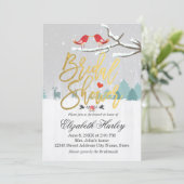 Sneeuwscene Vrijgezellenfeest Winter Weddenschap Kaart (Staand voorkant)