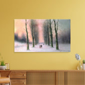 Sneeuwscène-Wanstead Park Canvas Afdruk (Insitu (Woonkamer))
