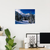 Sneeuwscène Winter Mountains Print (Thuiskantoor)