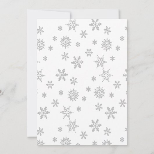 Sneeuwscène Winter Solstice Diner Kaart (Achterkant)