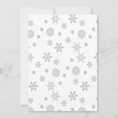 Sneeuwscène Winterzonnewende diner Kaart (Achterkant)