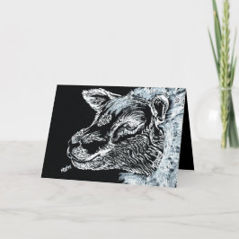 sneeuwschaap feestdagen kaart