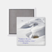 Sneeuwschijven boven Rocks op maat Magneet (Voorkant / Achterkant)