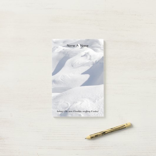 Sneeuwschijven en schaduwfoto's post-it® notes (Op bureau)