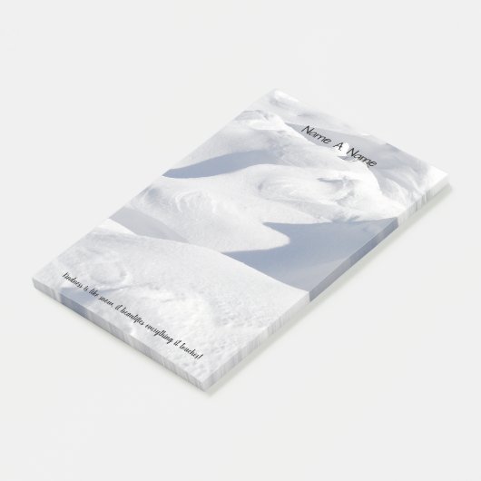 Sneeuwschijven en schaduwfoto's post-it® notes (Schuin)