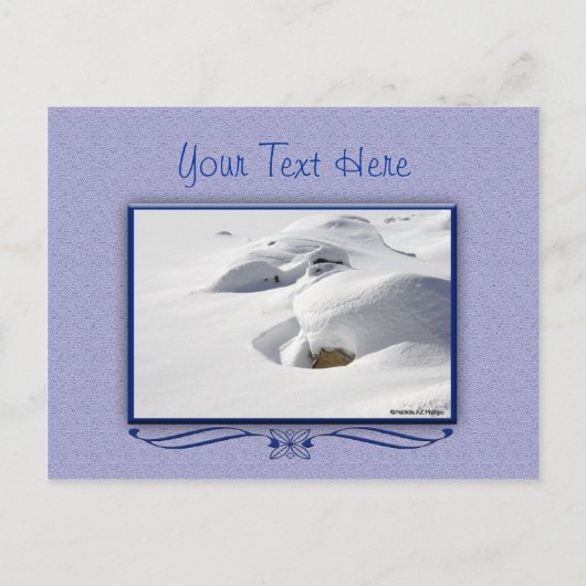 Sneeuwschijven over Rocks Schilderachtig Beauty Fo Briefkaart (Voorkant)