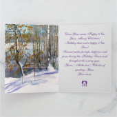 Sneeuwschilderij Waterverf Bedankkaart (Binnen)