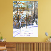 Sneeuwschilderij Waterverf Canvas Afdruk (Insitu (Woonkamer))