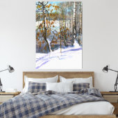 Sneeuwschilderij Waterverf Canvas Afdruk (Insitu (Slaapkamer))