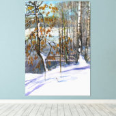 Sneeuwschilderij Waterverf Canvas Afdruk (Insitu (Houten vloer))