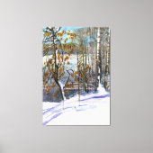 Sneeuwschilderij Waterverf Canvas Afdruk (Voorkant)