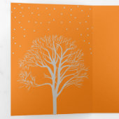 Sneeuwschilderij Waterverf Drieluik Wenskaart (Binnenzijde eerst)