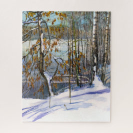 Sneeuwschilderij Waterverf Legpuzzel