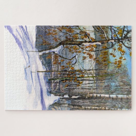 Sneeuwschilderij Waterverf Legpuzzel (Horizontaal)