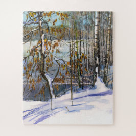 Sneeuwschilderij Waterverf Legpuzzel