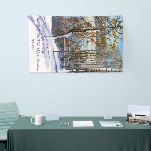 Sneeuwschilderij Waterverf Spandoek (Beurs)