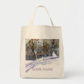 Sneeuwschilderij Waterverf Tote Bag (Voorkant)
