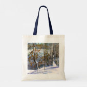 Sneeuwschilderij Waterverf Tote Bag (Achterkant)