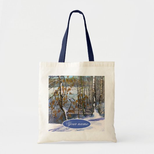 Sneeuwschilderij Waterverf Tote Bag (Voorkant)