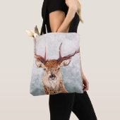 Sneeuwschilferende Canvas tas (Dichtbij)