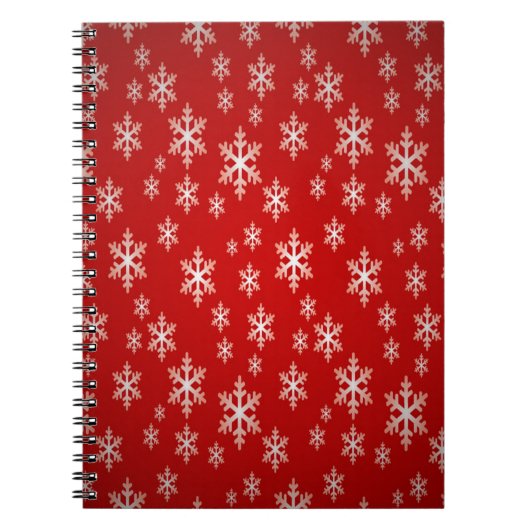 sneeuwschilfering voor kerstmis notitieboek (Voorkant)
