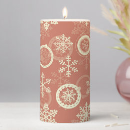 Sneeuwschilfers met kuttekerst Rood Illustratiepat