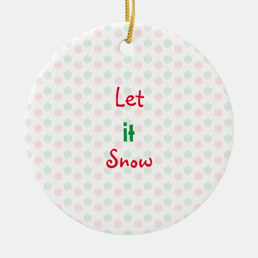 Sneeuwschilfers van kerstmis keramisch ornament (Voorkant)