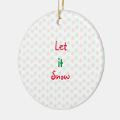 Sneeuwschilfers van kerstmis keramisch ornament (Links)