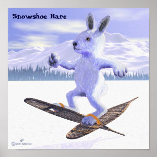 Sneeuwschoehaas Poster