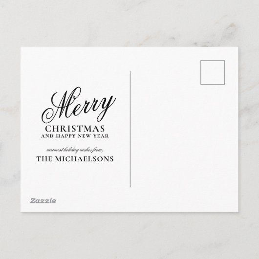 Sneeuwschoen Haas Rust in Sneeuw Feestdagenkaart (Achterkant)