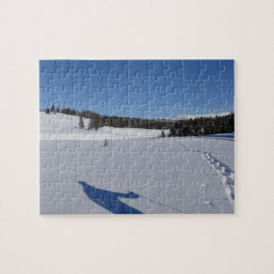 Sneeuwschoen in het nationale park van Yellowstone Legpuzzel