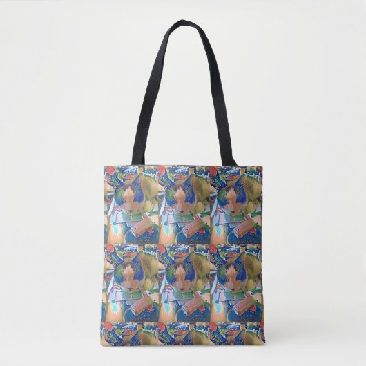 sneeuwschoen, kat tote bag (Voorkant)