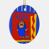 Sneeuwschoen, Knoop, voeg tekst toe, bewerk deze Keramisch Ornament (Rechts)