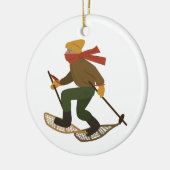Sneeuwschoen Man Keramisch Ornament (Links)