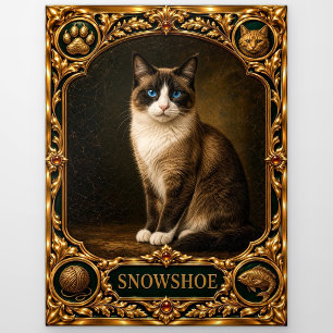 Sneeuwschoen, met juwelen versierde erfstuk kunst briefkaart