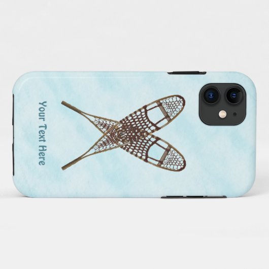 sneeuwschoen op sneeuw Case-Mate iPhone case (Achterkant (horizontaal))