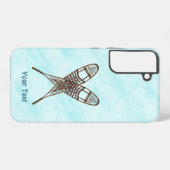 sneeuwschoen op sneeuw samsung galaxy hoesje (Achterkant horizontaal)