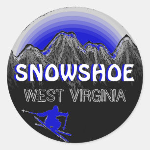Sneeuwschoen West Virginia blauw ski stickers