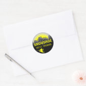 Sneeuwschoen West Virginia gele ski-stickers Ronde Sticker (Envelop)