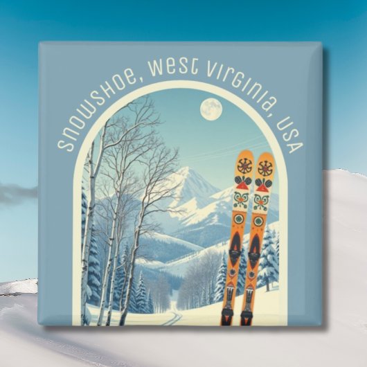 Sneeuwschoen West Virginia USA skigebied Magnet