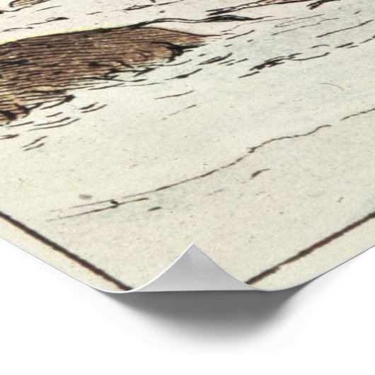 Sneeuwschoenen als jachtbuffel poster (Hoek)