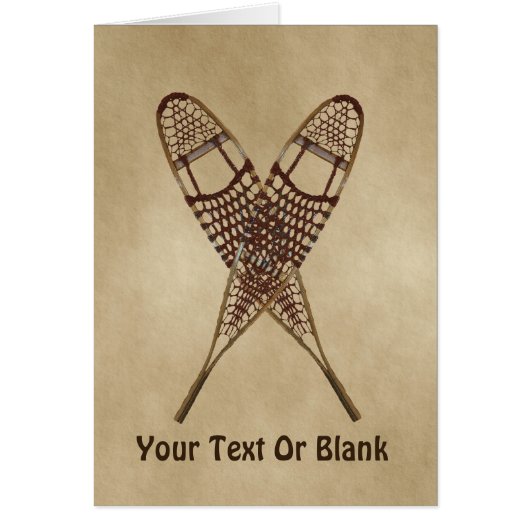 Sneeuwschoenen op oud papier (Voorkant)